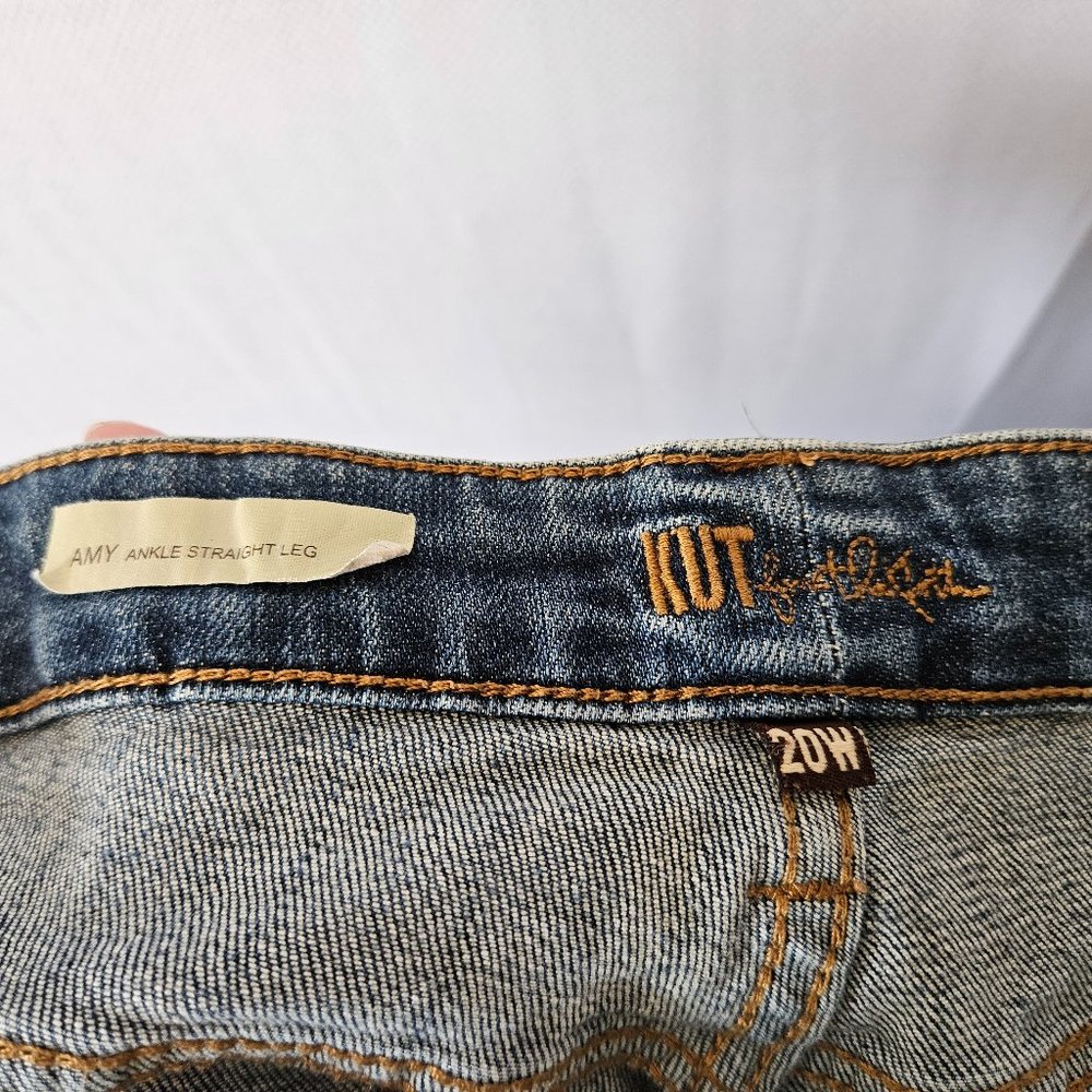 Kut From the Kloth Amy Ankle Straight Leg Raw Hem Size 20W - Picture 3 of 12